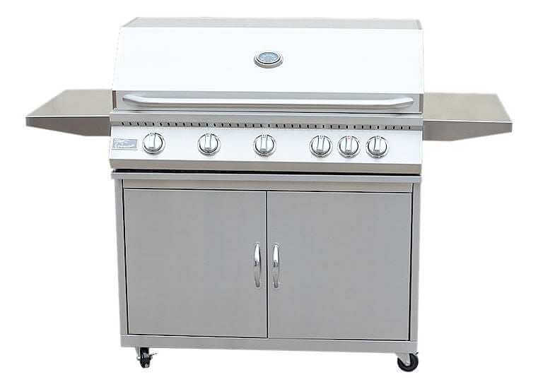 Kokomo 5-Burner Freestanding Gas Grill with Stainless Steel Cart- Lifetime Warranty