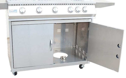 Kokomo 5-Burner Freestanding Gas Grill with Stainless Steel Cart- Lifetime Warranty