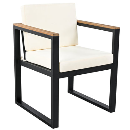 7 Pieces Outdoor Dining Set Patio Dining Table and Chair Set
