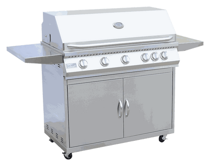 Kokomo 5-Burner Freestanding Gas Grill with Stainless Steel Cart- Lifetime Warranty