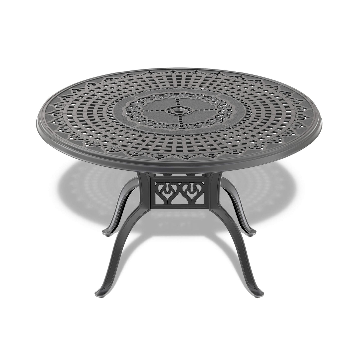 Alora 7-Piece Cast Aluminum Patio Furniture Set With Black Frame And Off-White Cushions (SAK12948)