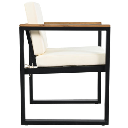 7 Pieces Outdoor Dining Set Patio Dining Table and Chair Set
