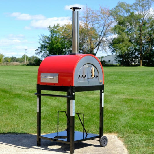 Traditional 25" Dual Fueled Pizza Oven With Gas Attachment- Wood and Gas Powered