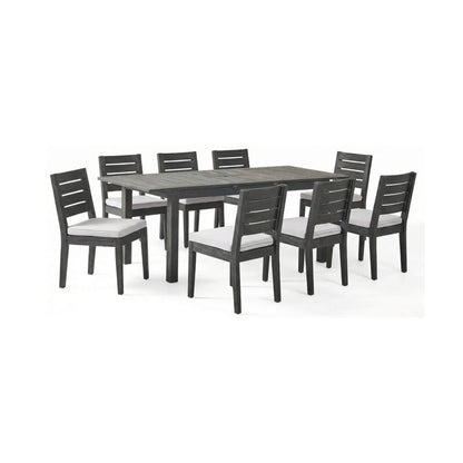 Alora 9-Piece Outdoor Dining Set With Extendable Acacia Wood Patio Table (SAK75134)
