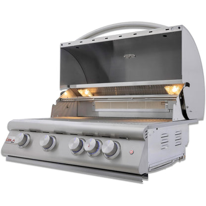 Blaze LTE+ Marine Grade 32-Inch 4-Burner Built-In Gas Grill with Rear Infrared Burner & Grill Lights