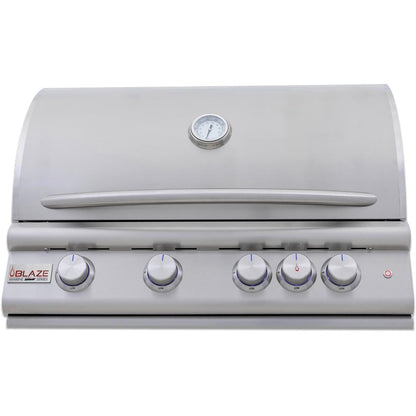 Blaze LTE+ Marine Grade 32-Inch 4-Burner Built-In Gas Grill with Rear Infrared Burner & Grill Lights