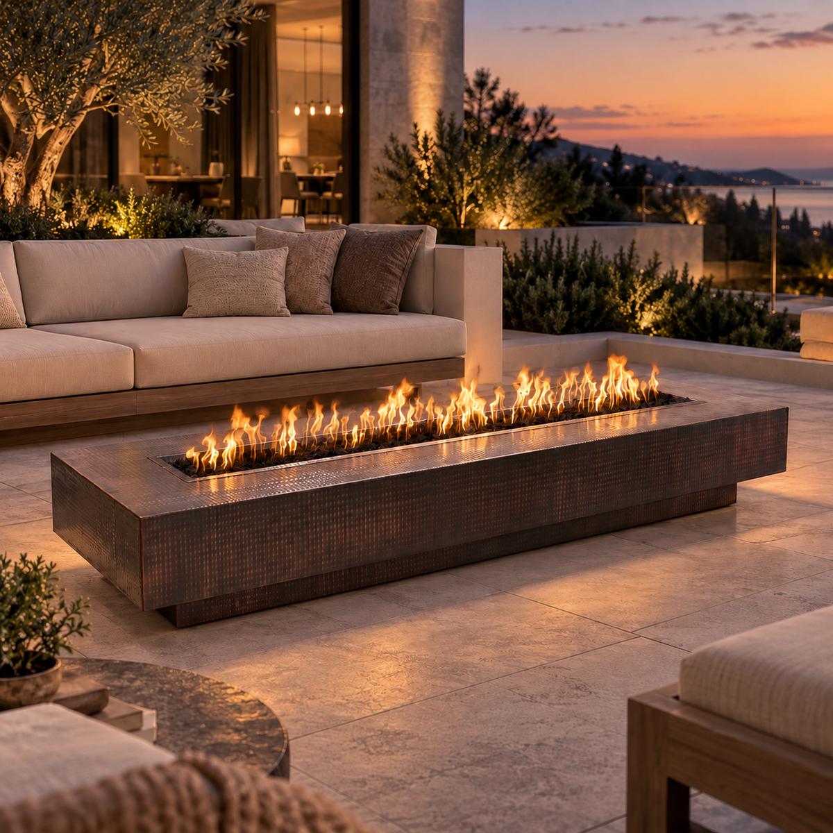 Coronado 72" Metal Collection Fire Pit- Outdoor Plus