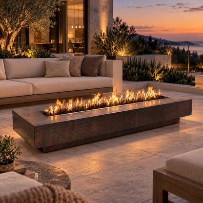 Coronado 72" Metal Collection Fire Pit- Outdoor Plus