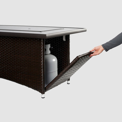 Montego Linear Gas Fire Pit Table