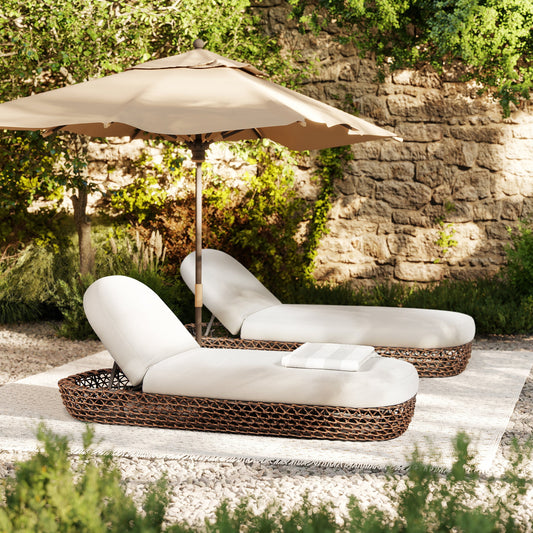 Willow 80.5" Sunbrella Upholstered Woven Patio Lounger