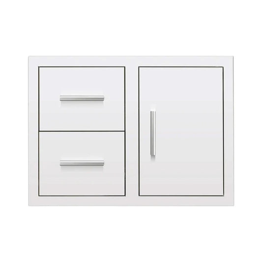 Summerset Stainless Steel 2-Drawer/ Door Combo, Hidden Hinge