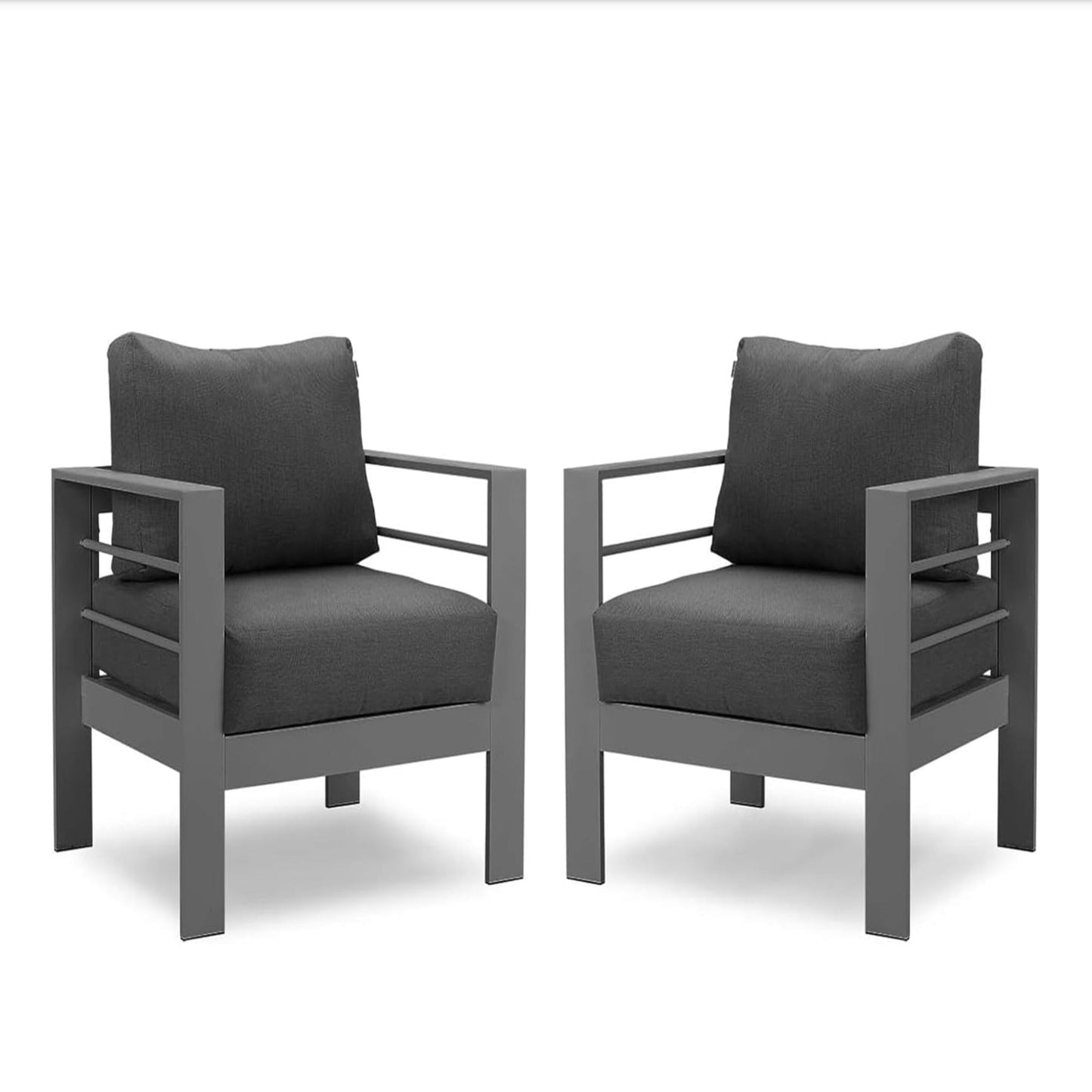 5-Piece Modern Aluminum Patio Conversation Set