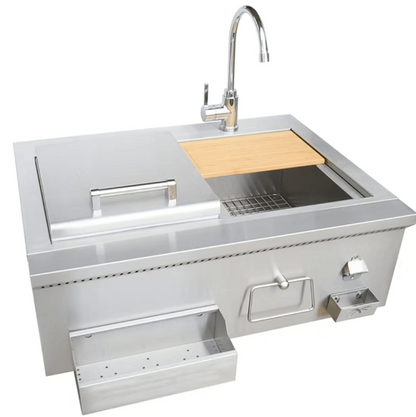 Kokomo 30" Built-In Bartender Cocktail Station With Sink, Ice Chest & Bottle Opener