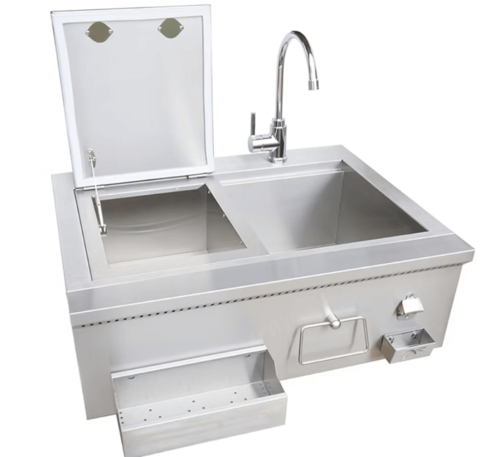 Kokomo 30" Built-In Bartender Cocktail Station With Sink, Ice Chest & Bottle Opener
