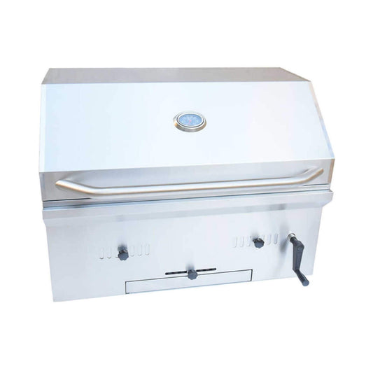 KoKoMo Grills Premium Built-In Charcoal Grill With 304 Stainless Steel And Adjustable Heat Tray, 32" (SAK32504)