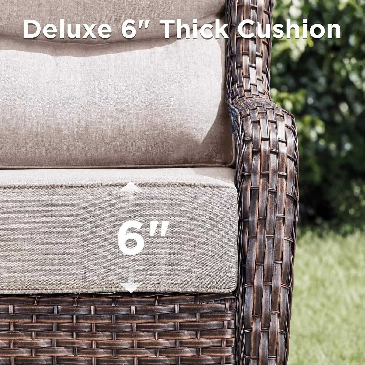Luxury 8-Piece All-Weather Patio Furniture Set With Fire Pit Table