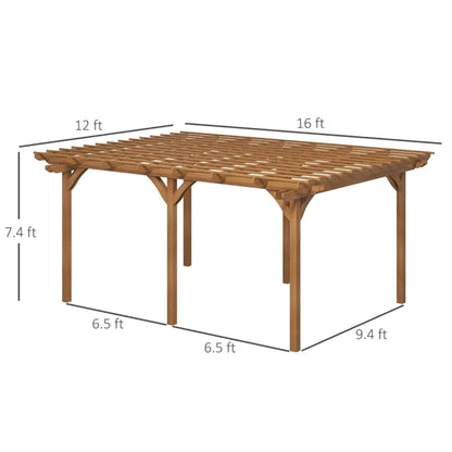 [09X12FT] Alora Premium Outdoor Wooden Grape Trellis Pergola (SAK18579)
