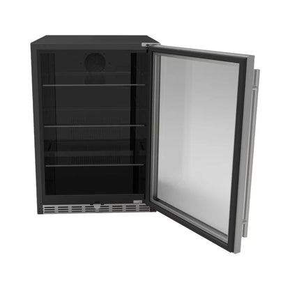 Summerset 24-Inch Outdoor Rated Refrigerator With Glass Door