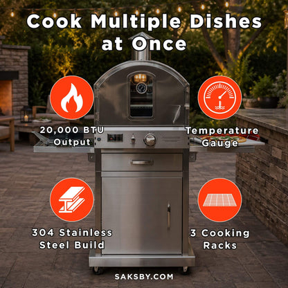 Summerset 60-Inch Outdoor Freestanding Gas Pizza Oven [SS-OVFS-LP/NG] (SAK17543)