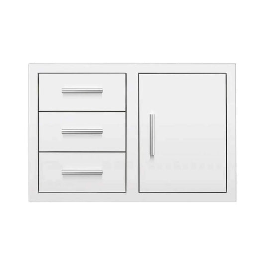Summerset 33-Inch Stainless Steel Flush Mount Triple Drawer And Access Door Combo